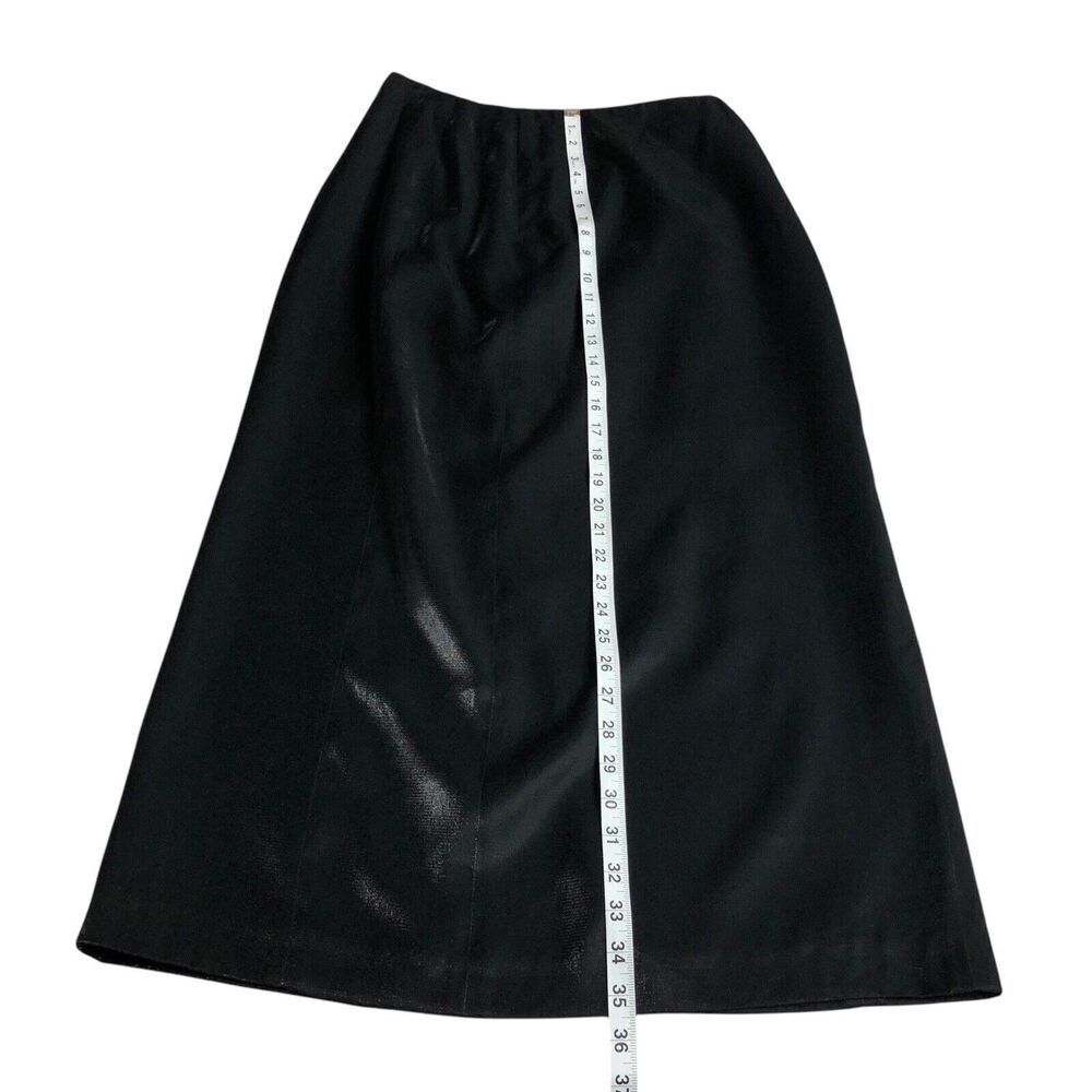 Vintage 90s Harve Benard Maxi Skirt 8 Black Shimmer Chiffon Whimsigoth Witchy - Picture 12 of 16